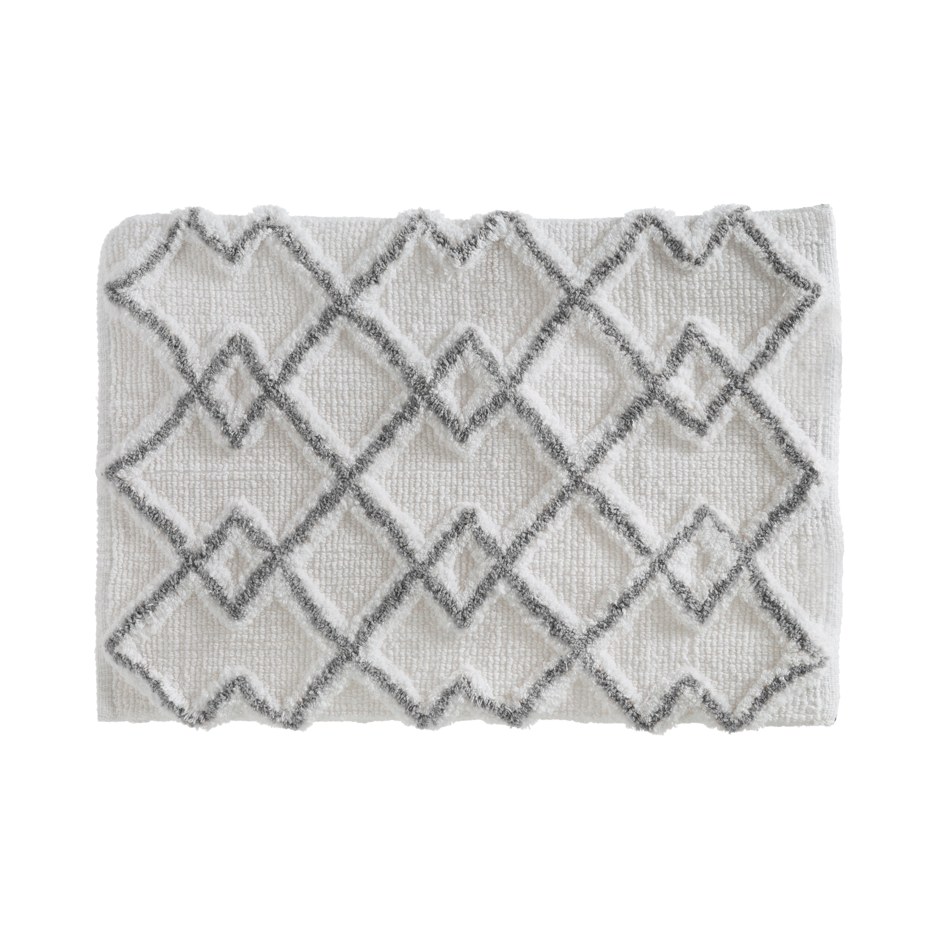 Covoras baie bumbac ethnic 50 x 75 cm gri - Five