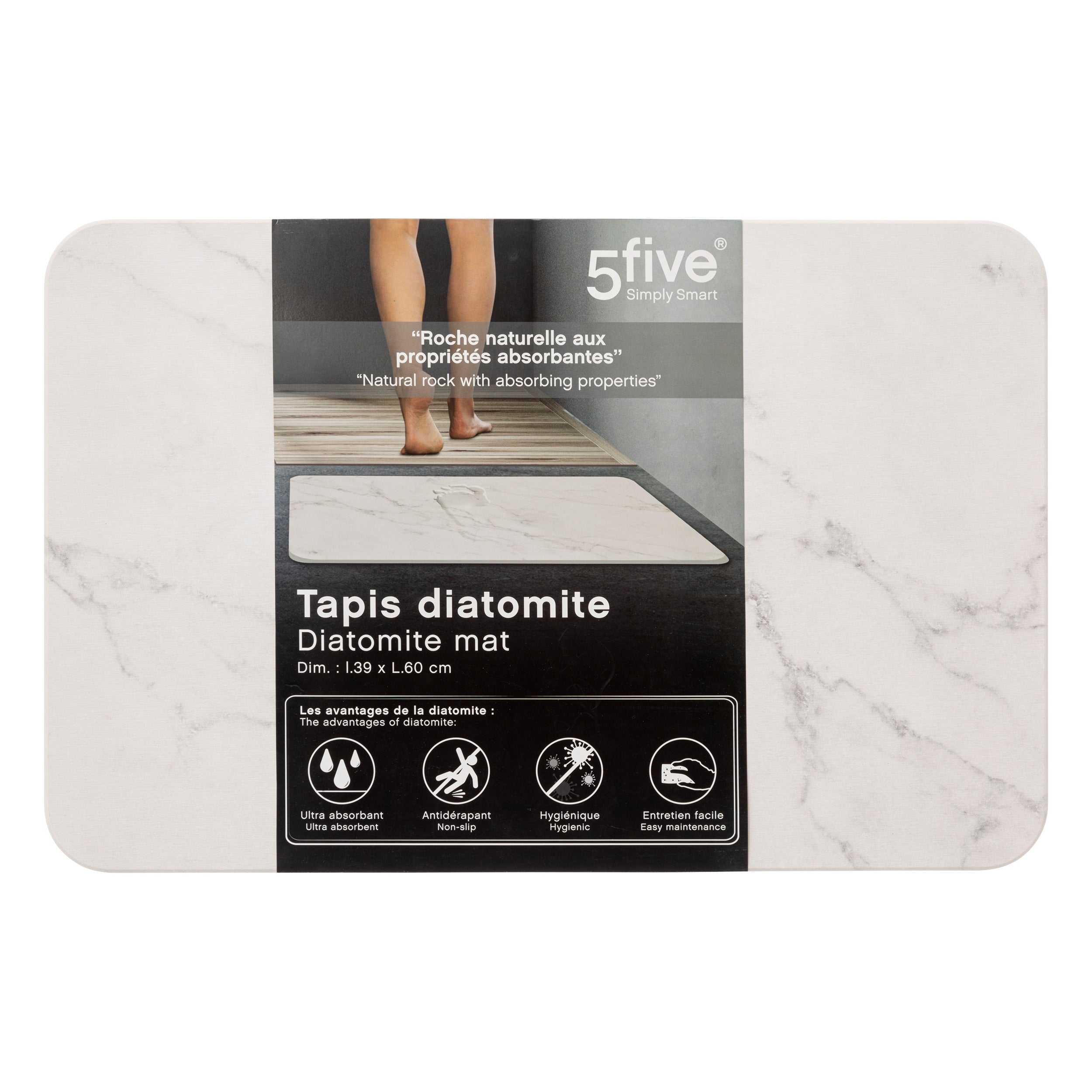 Covoras diato pie alb 39 x 60 cm - Five