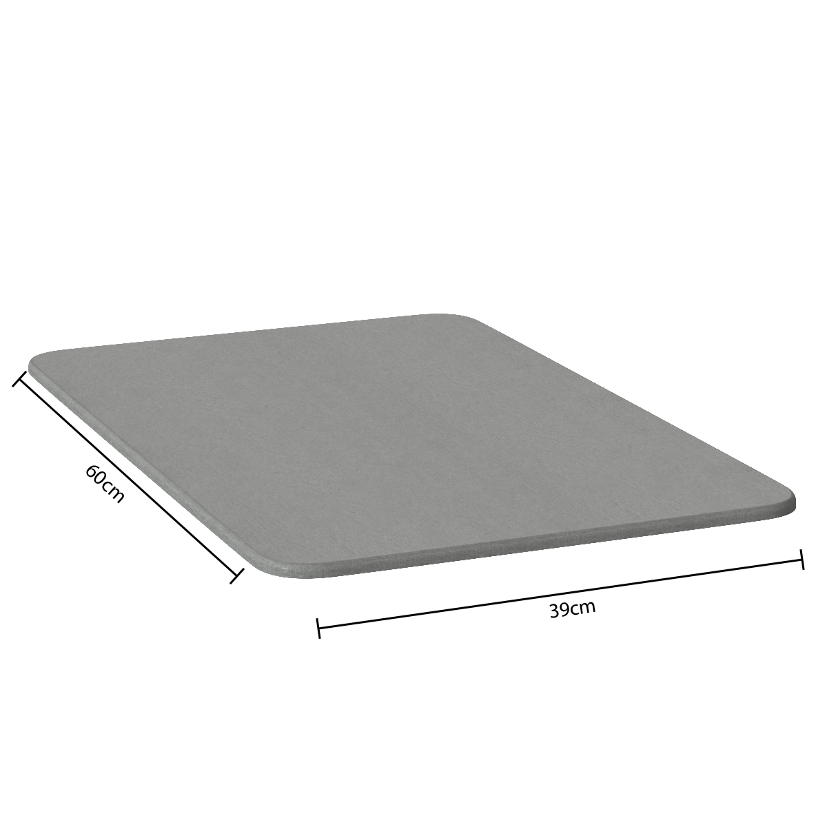Covor diatomit 39 x 60 cm gri - Five