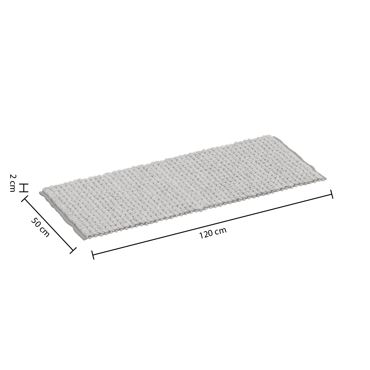 Covoras baie gros alb col 50 x 120 cm - Five