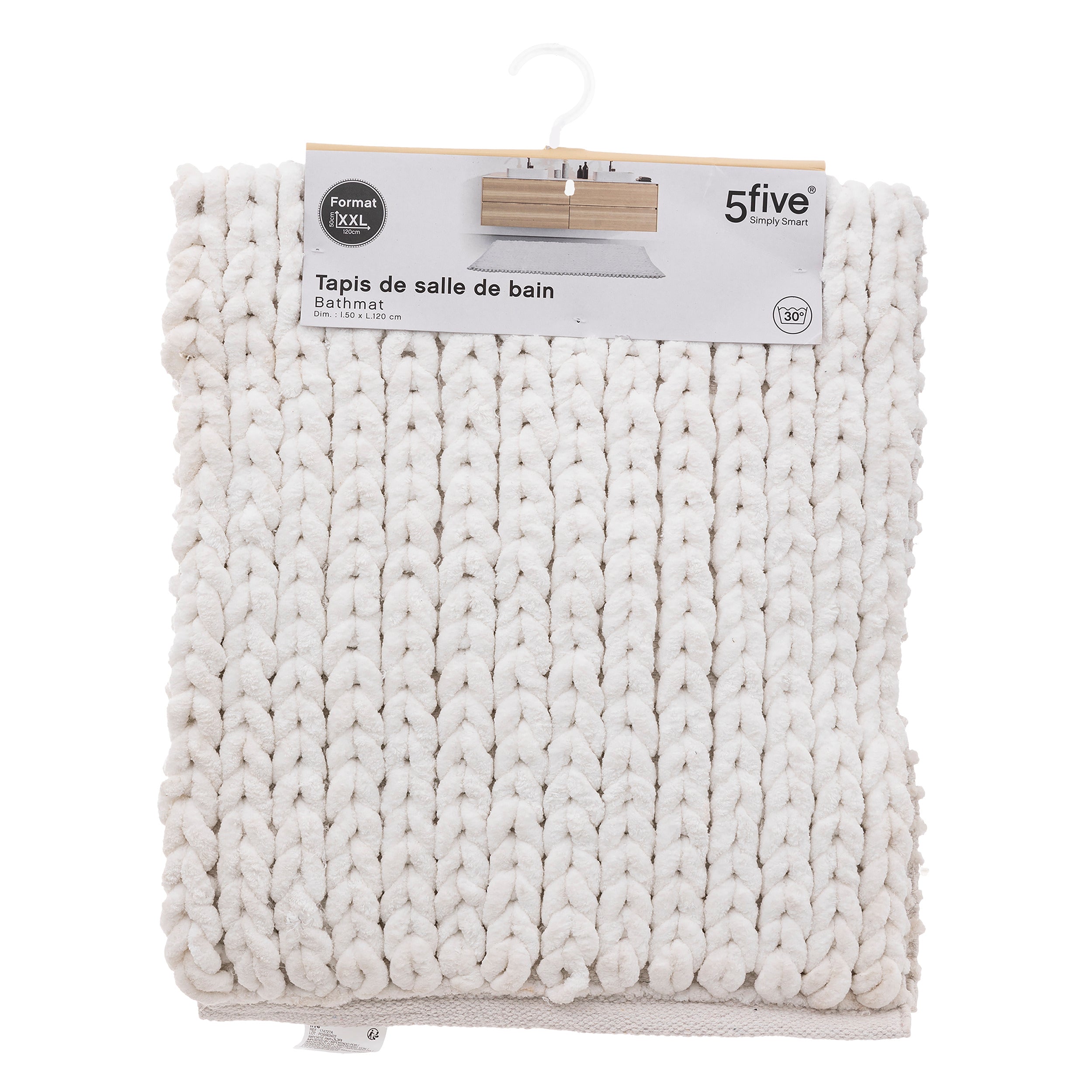Covoras baie gros alb col 50 x 120 cm - Five