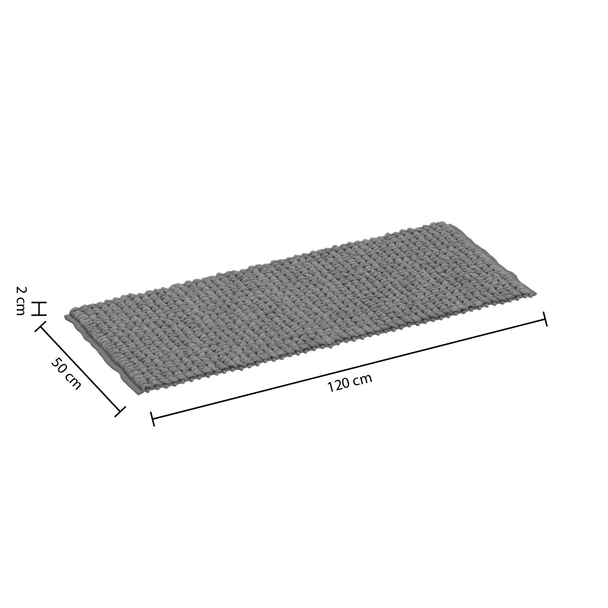 Covoras baie gros beton 50 x 120 cm - Five