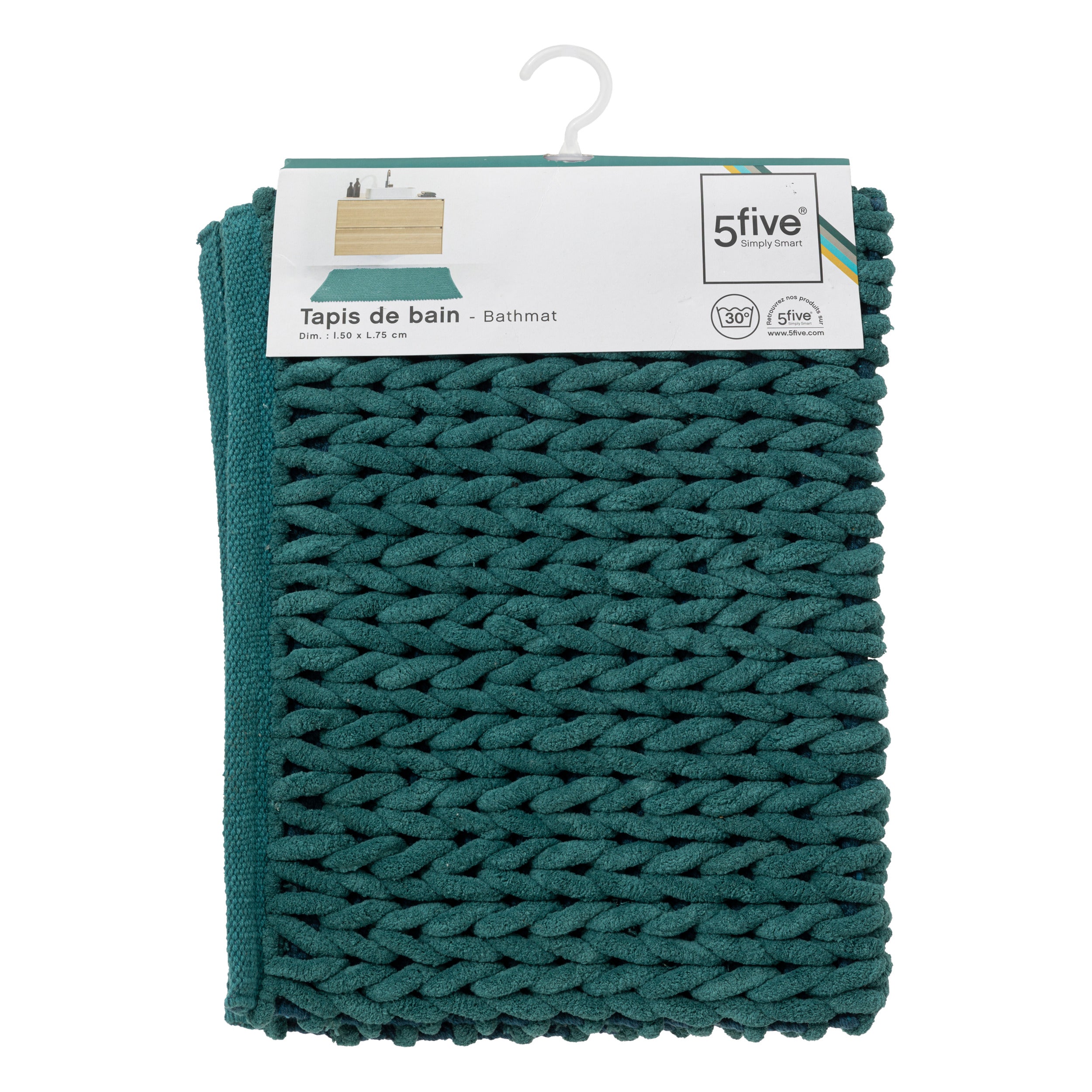 Covoras baie gros 50 x 75 cm culoare petrol - Five