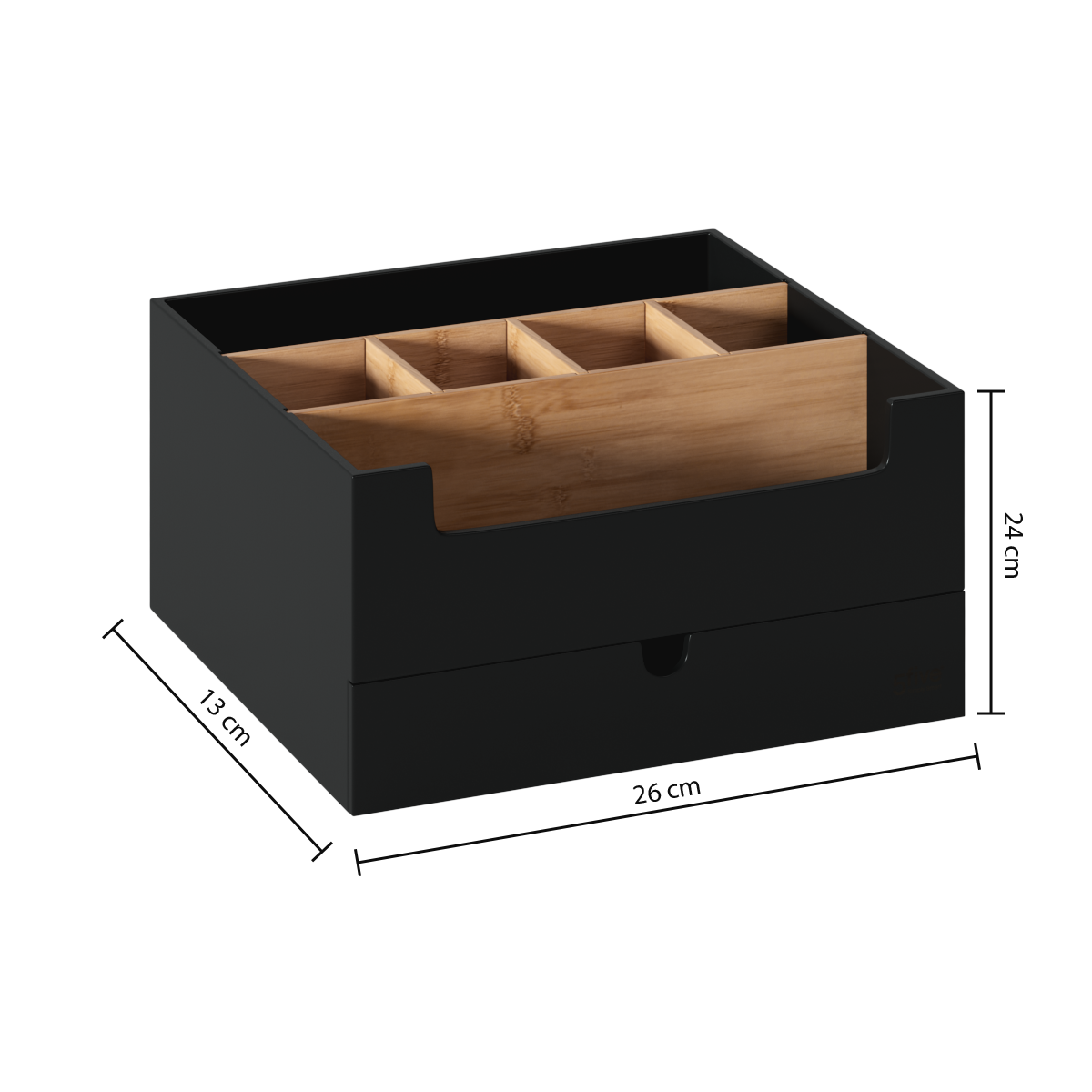 Organizator 1 sertar natureo negru - Five
