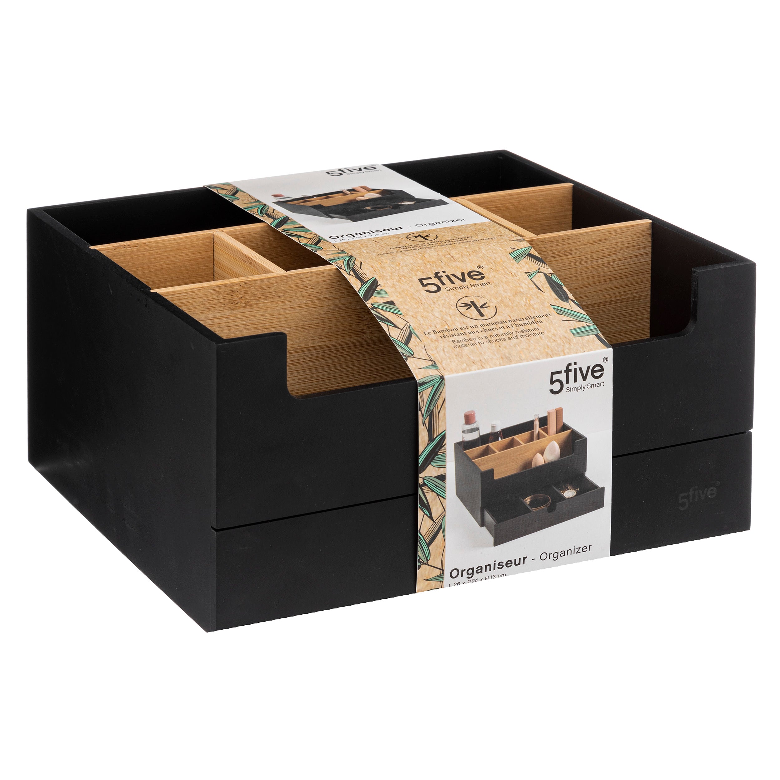 Organizator 1 sertar natureo negru - Five
