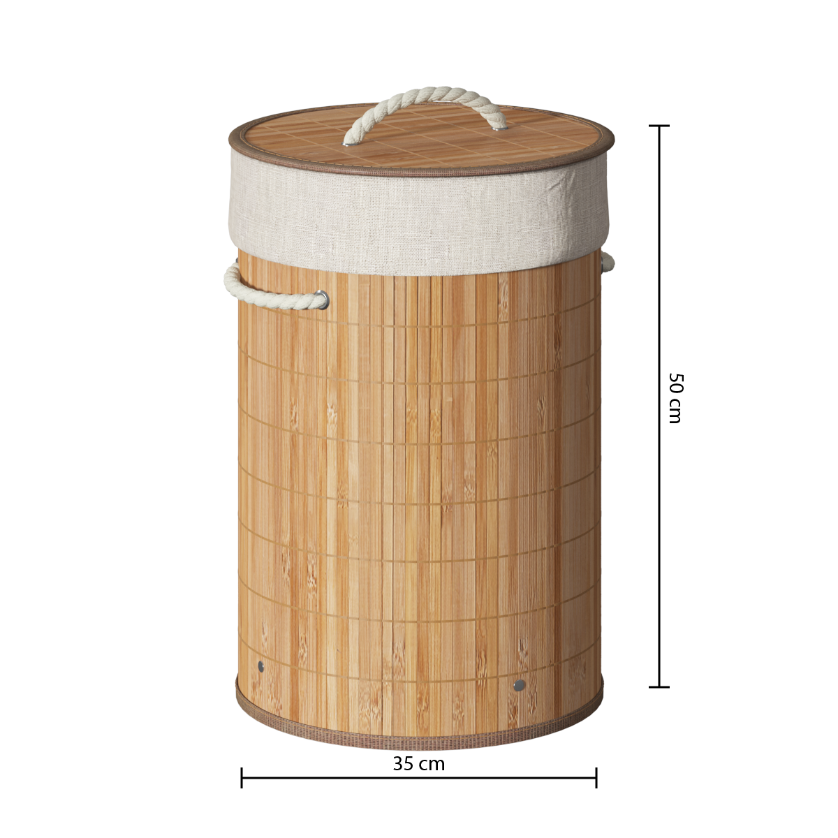 Cos rufe rotund bambus 48 - Five