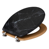 Capac wc negru lea - Five