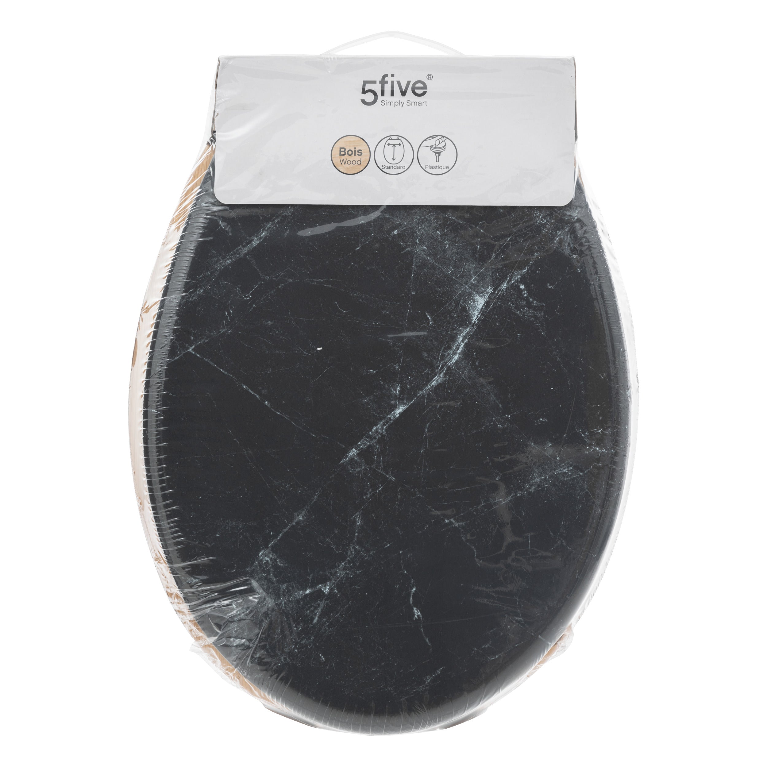 Capac wc negru lea - Five