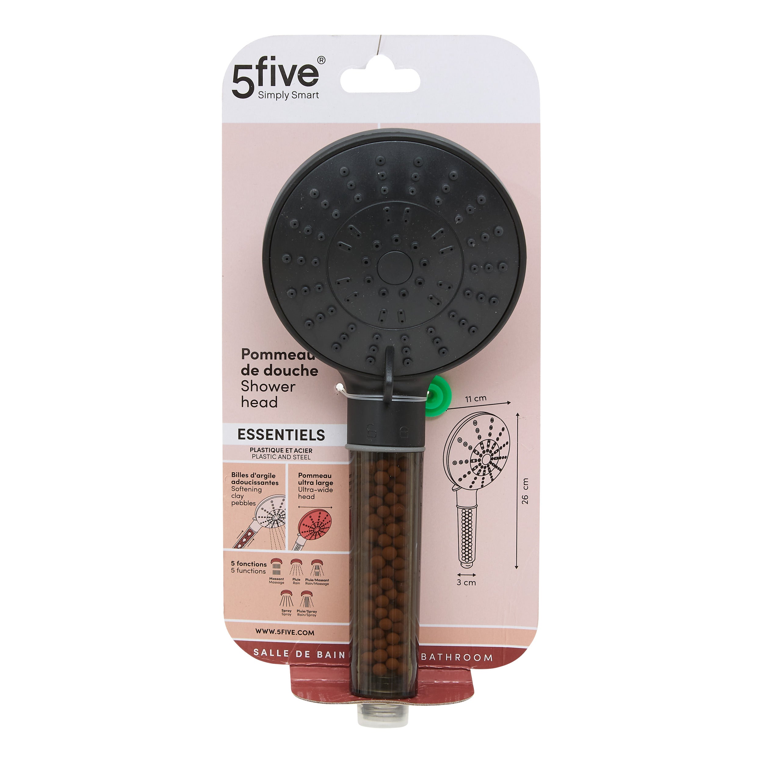 Balls shower hand negru - Five