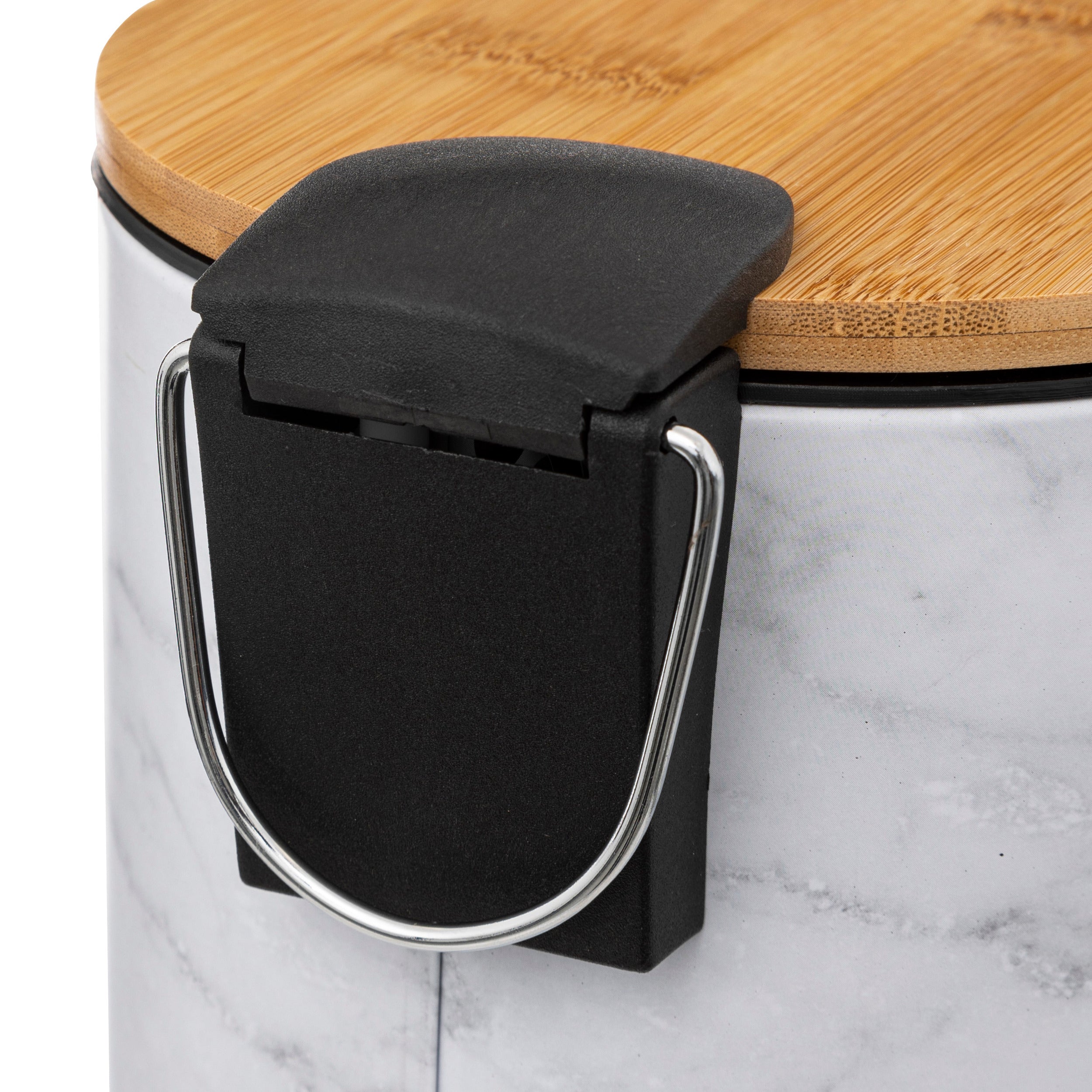 Cos gunoi softcl 3 l piele alb - Five