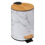 Cos gunoi softcl 3 l piele alb - Five