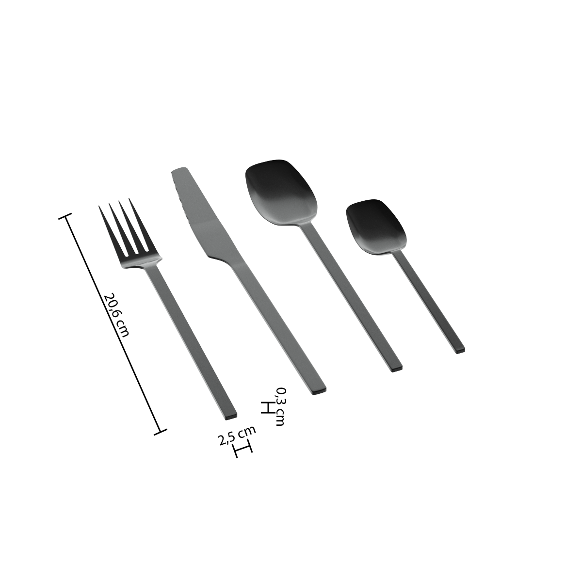 Set tacamuri 24 piese inox modern a - Secret de Gourmet