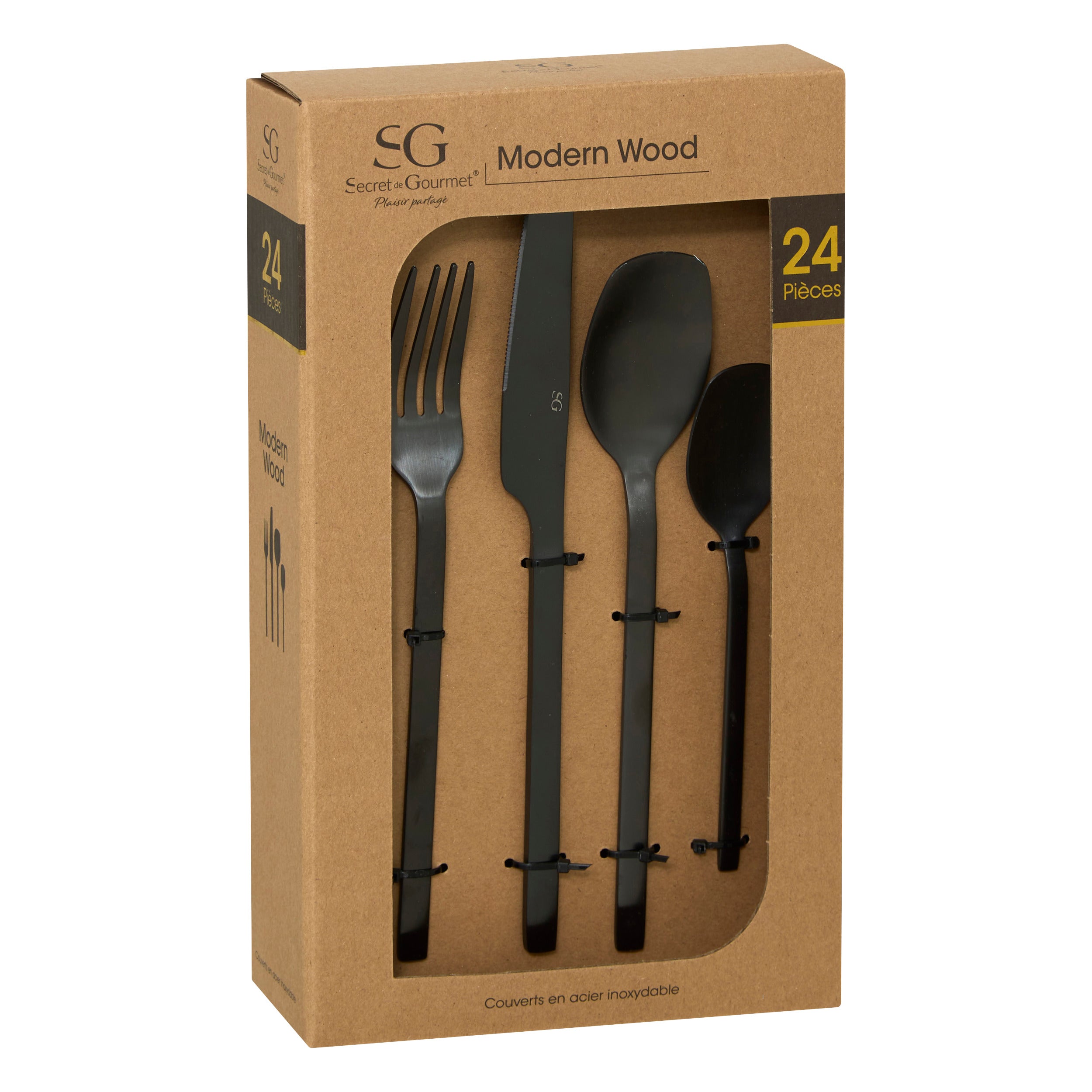 Set tacamuri 24 piese inox modern a - Secret de Gourmet