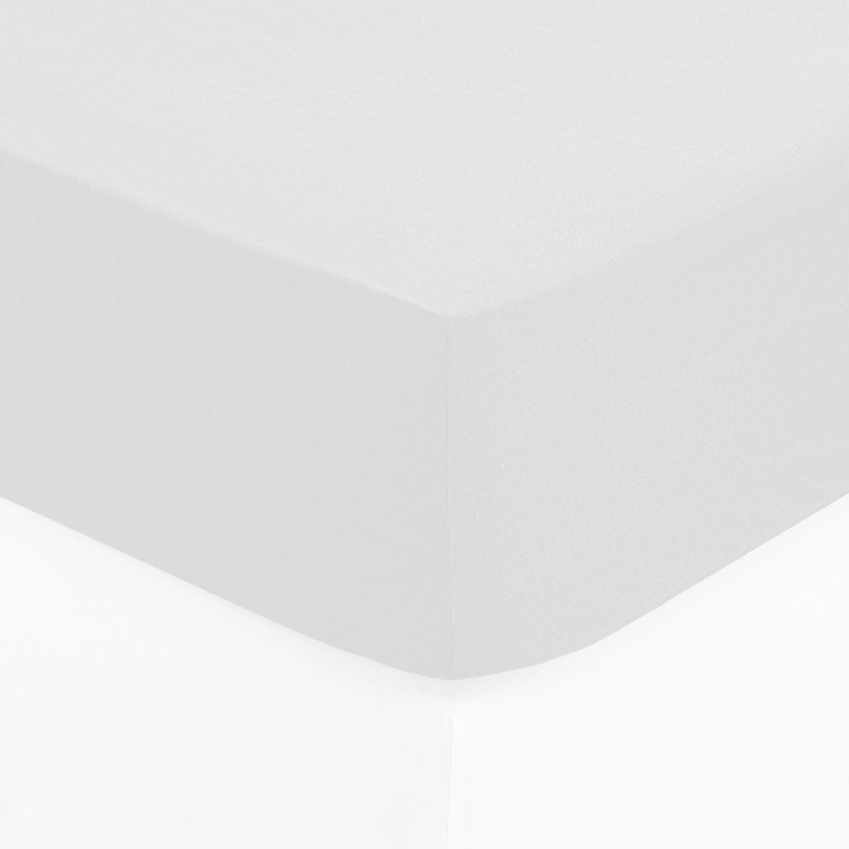 Textila pentru casa, cearceaf cu elastic D30 cm 2 piese alb 140 x 190 cm - Atmosphera