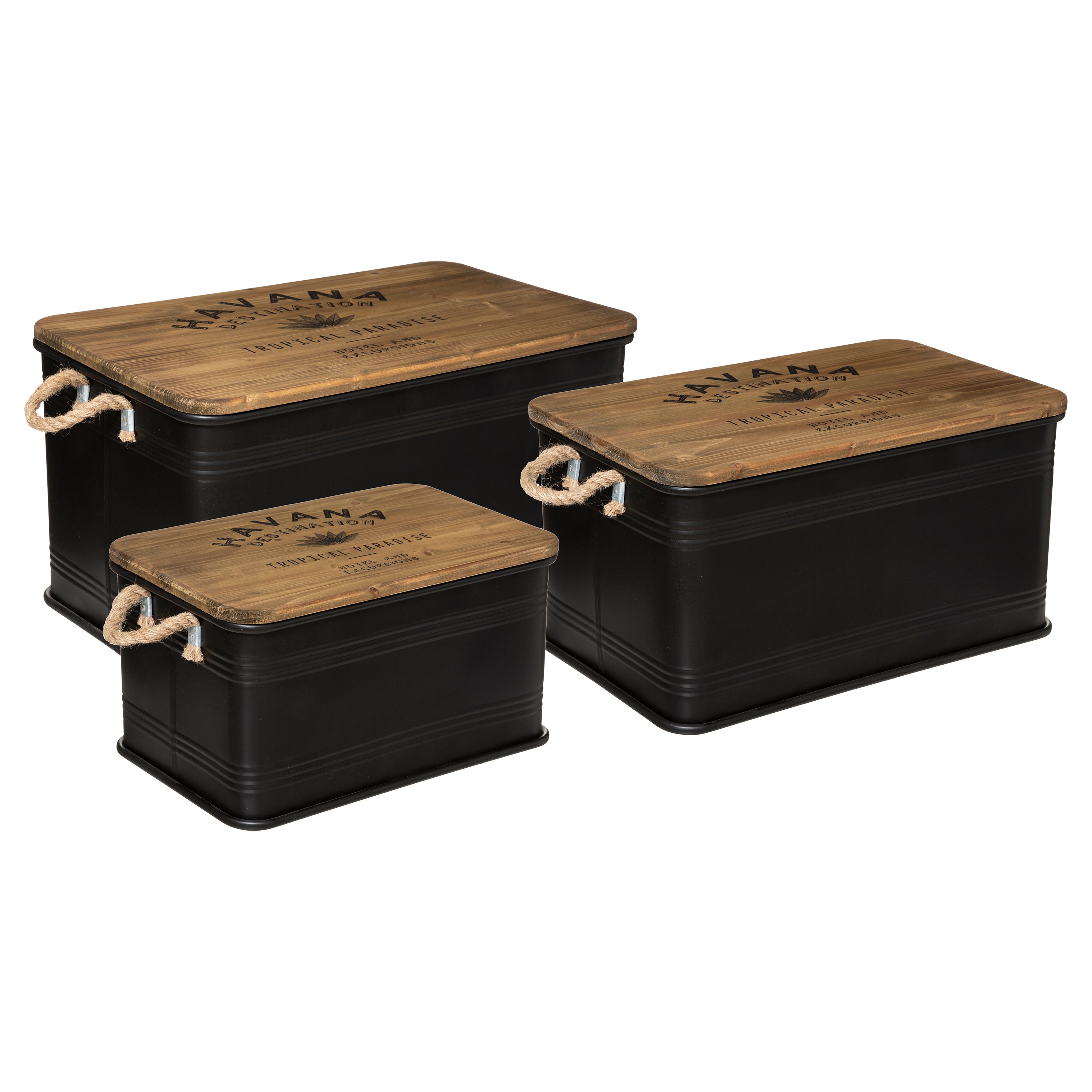 Cufar metalic cuba set 3 buc - Atmosphera