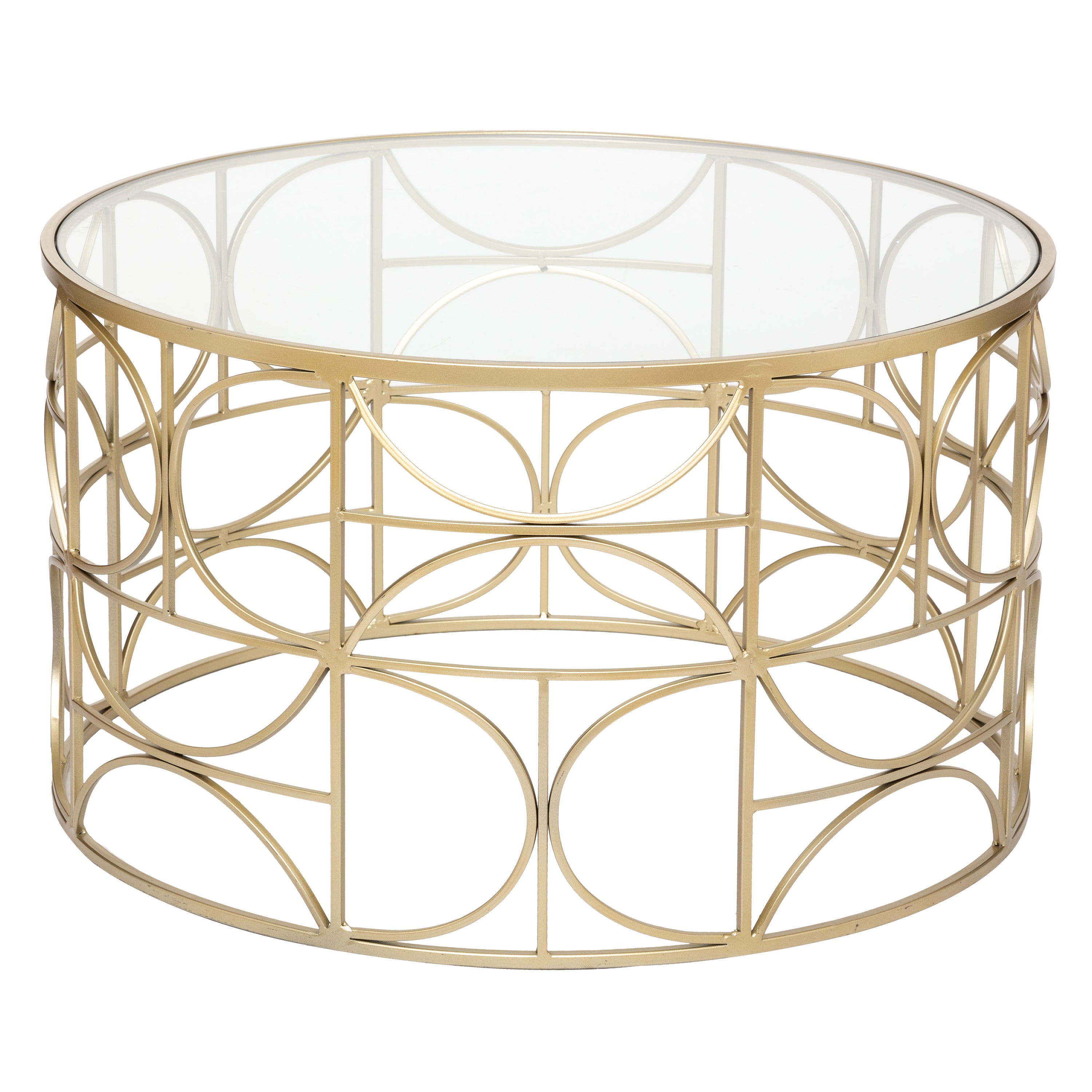 Mobilier interior, masa de cafea aurie artificiala - Atmosphera