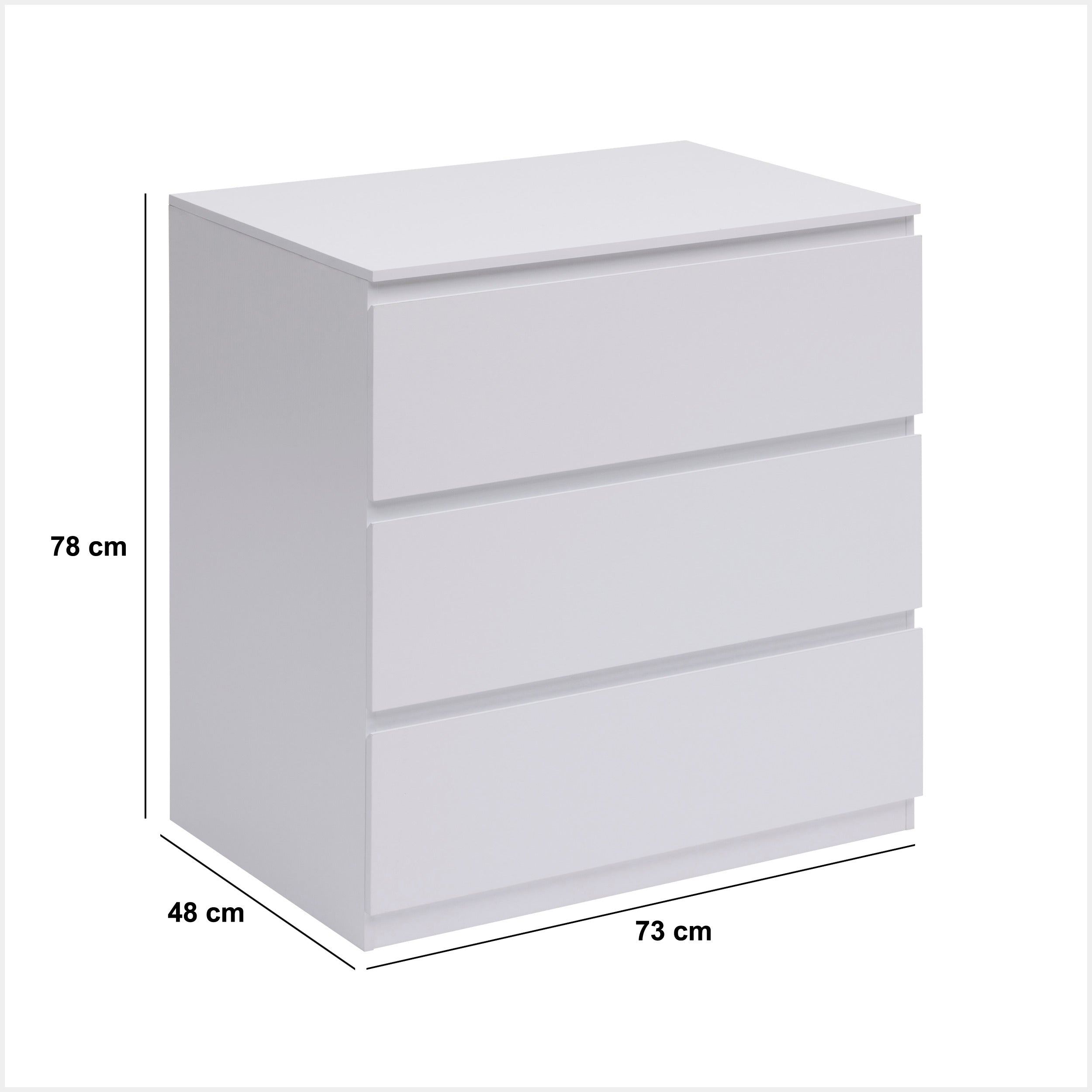 Mobilier depozitare, drawer 3 draw alb dolo - Five
