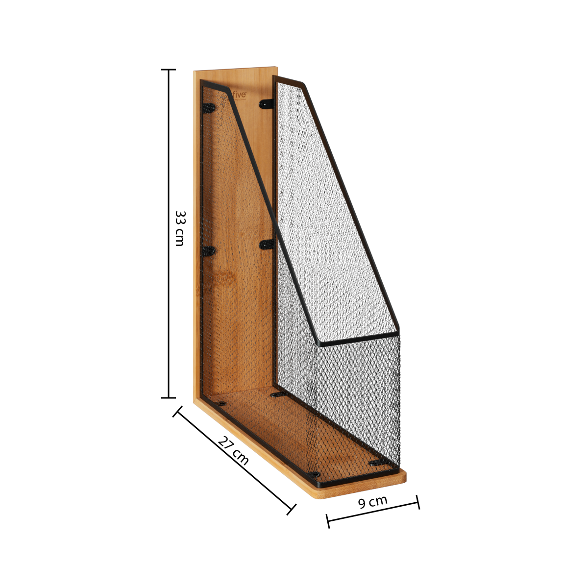 Organizator birou metal/bambus mayaj - Five