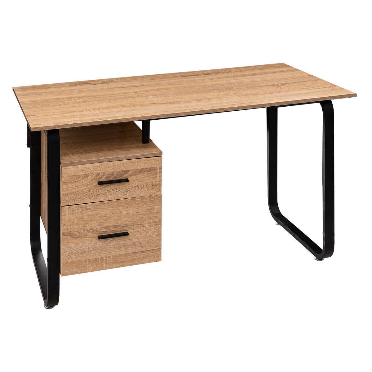 Mobilier depozitare, birou efect lemn/metal sertare - Five