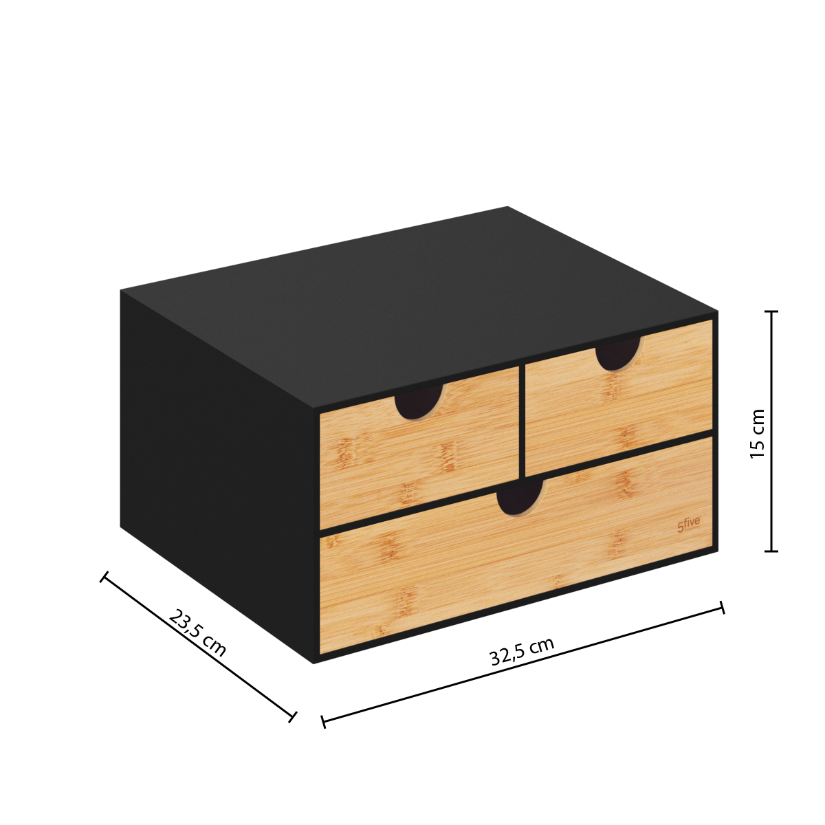 Organizator casa, turn mdf/bambus jos blackbamboo - Five