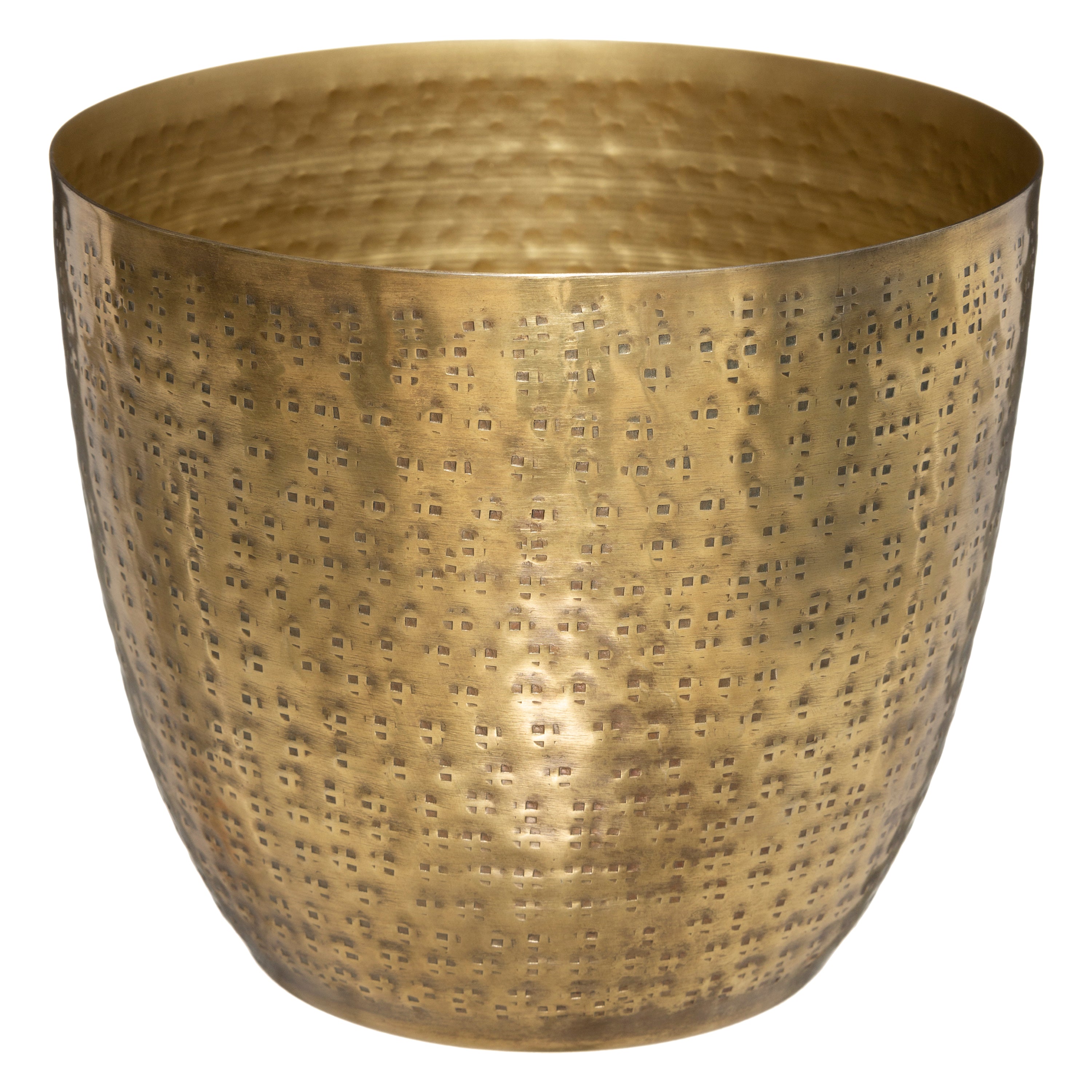 Ghiveci metal ciocanit D18 cm - Atmosphera