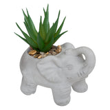 Floare decorativa, elefant cem cu planta H10 cm - Atmosphera