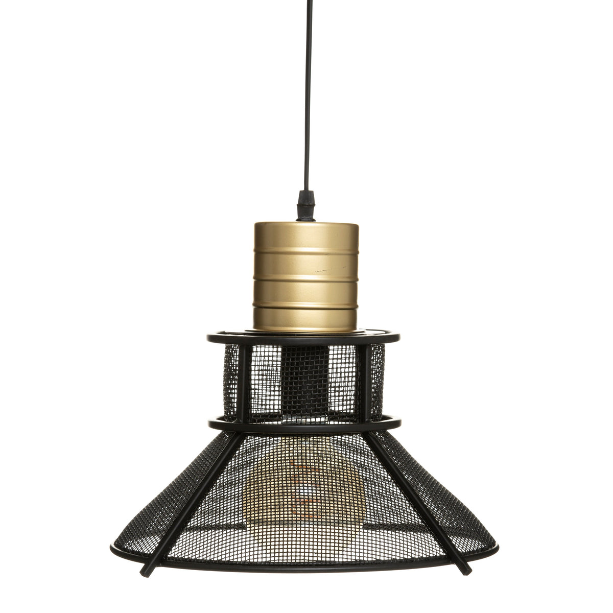 Lustra suspendata Rodo diam. 32 cm metal negru Atmosphera
