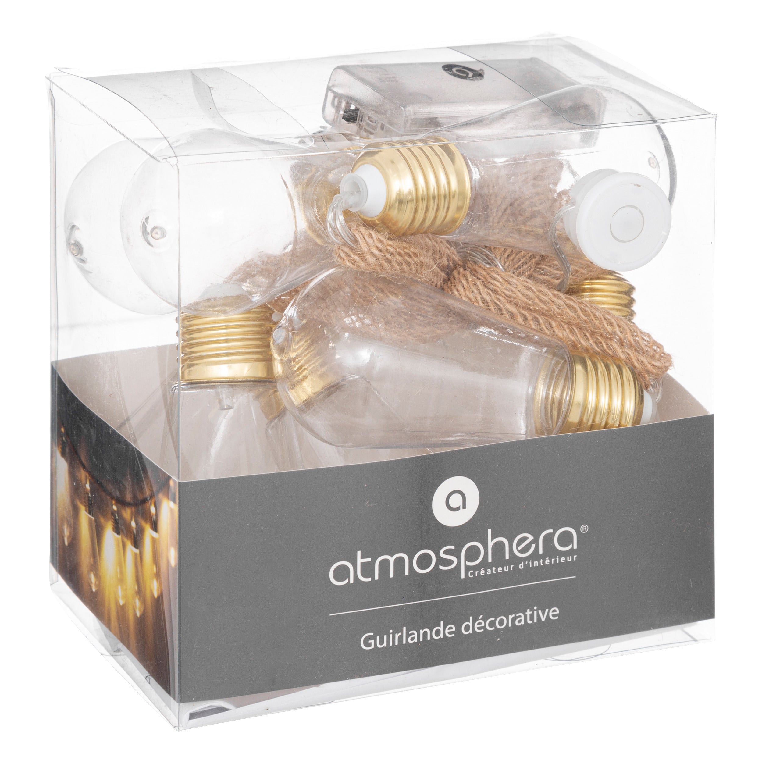 Corp de iluminat, ghirlanda LED baterie aur 10 becuri L165 - Atmosphera