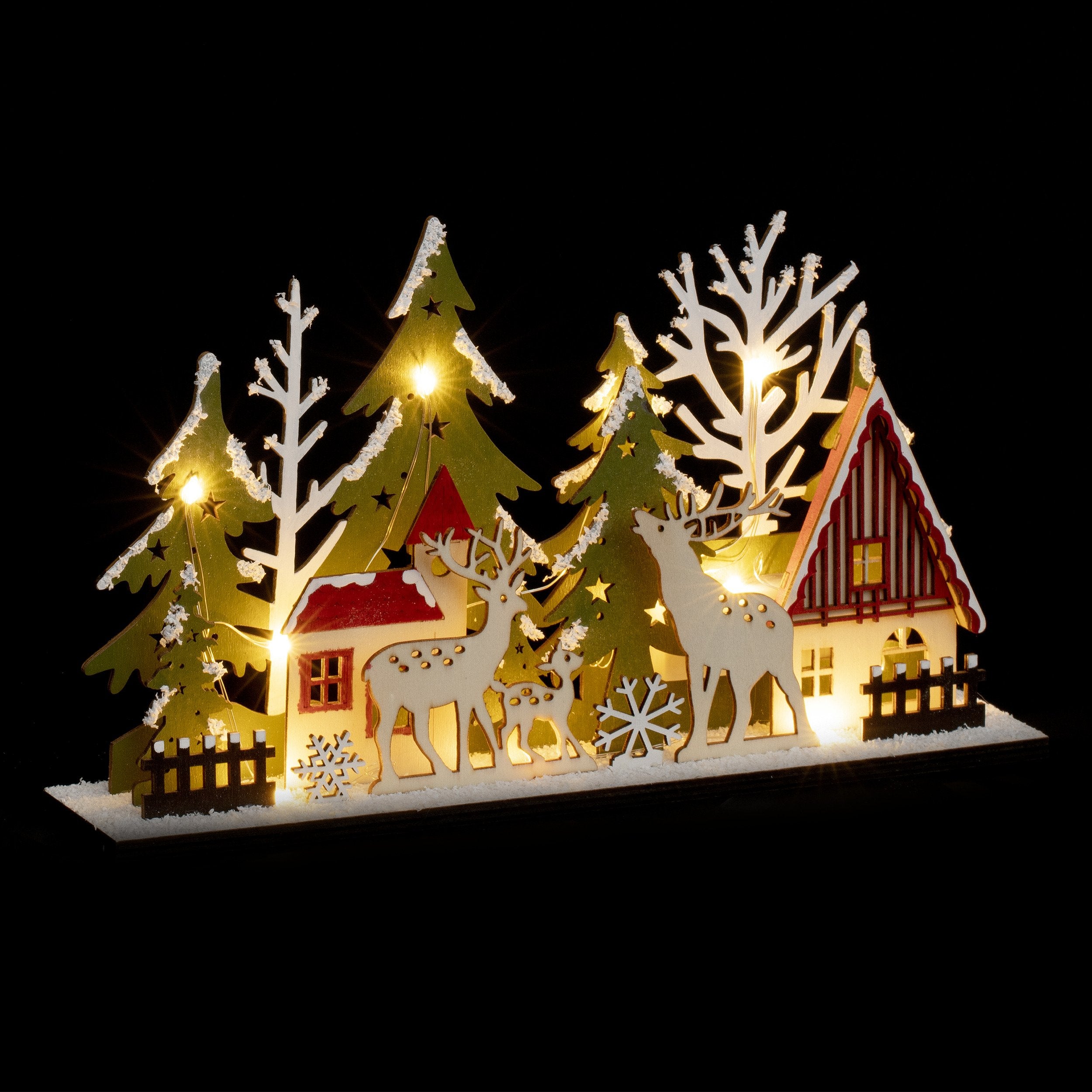 Decor luminos ren si brad 13 LED, alb cald | Feeric