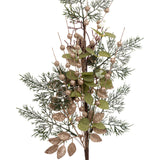 Creanga cu frunze si perle, aurie, H 75 cm | Atmosphera