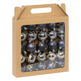 Set 25 globuri, D 6 cm, albastru si auriu | Atmosphera