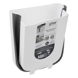 Cos de gunoi extensibil gri si alb 8 l