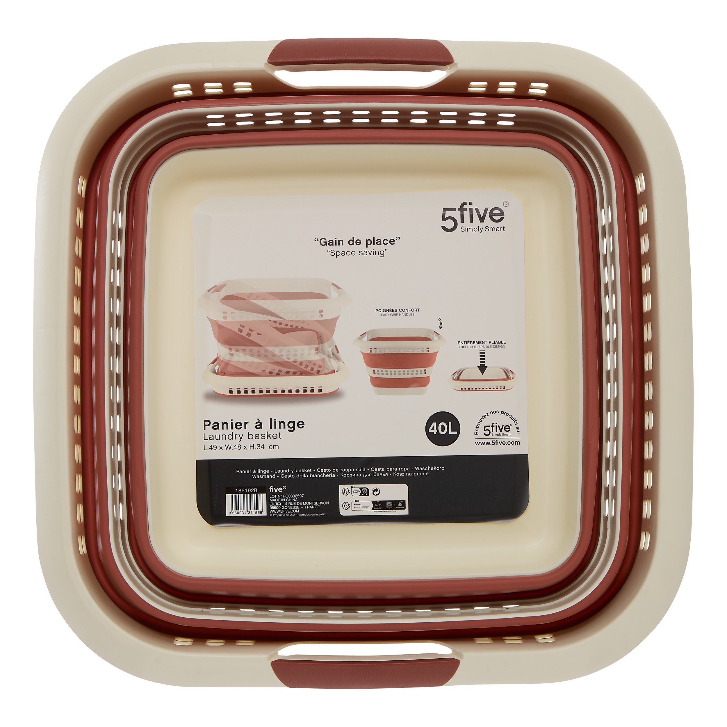 Collapsible basket 40 l asortat - Five