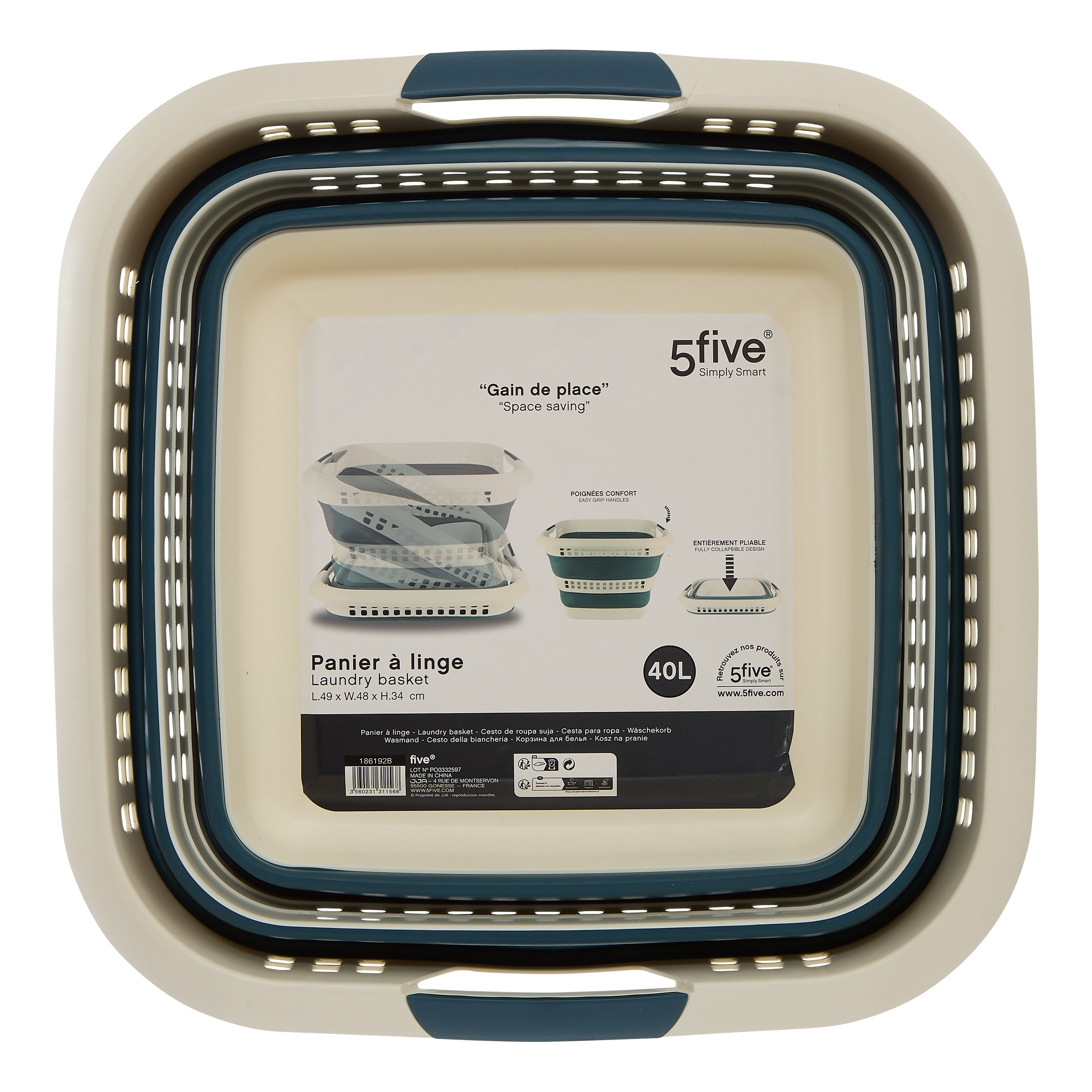 Collapsible basket 40 l asortat - Five