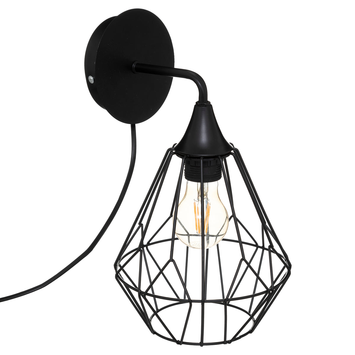 Corp de iluminat, flave negru metal aplica perete D19 cm - Atmosphera