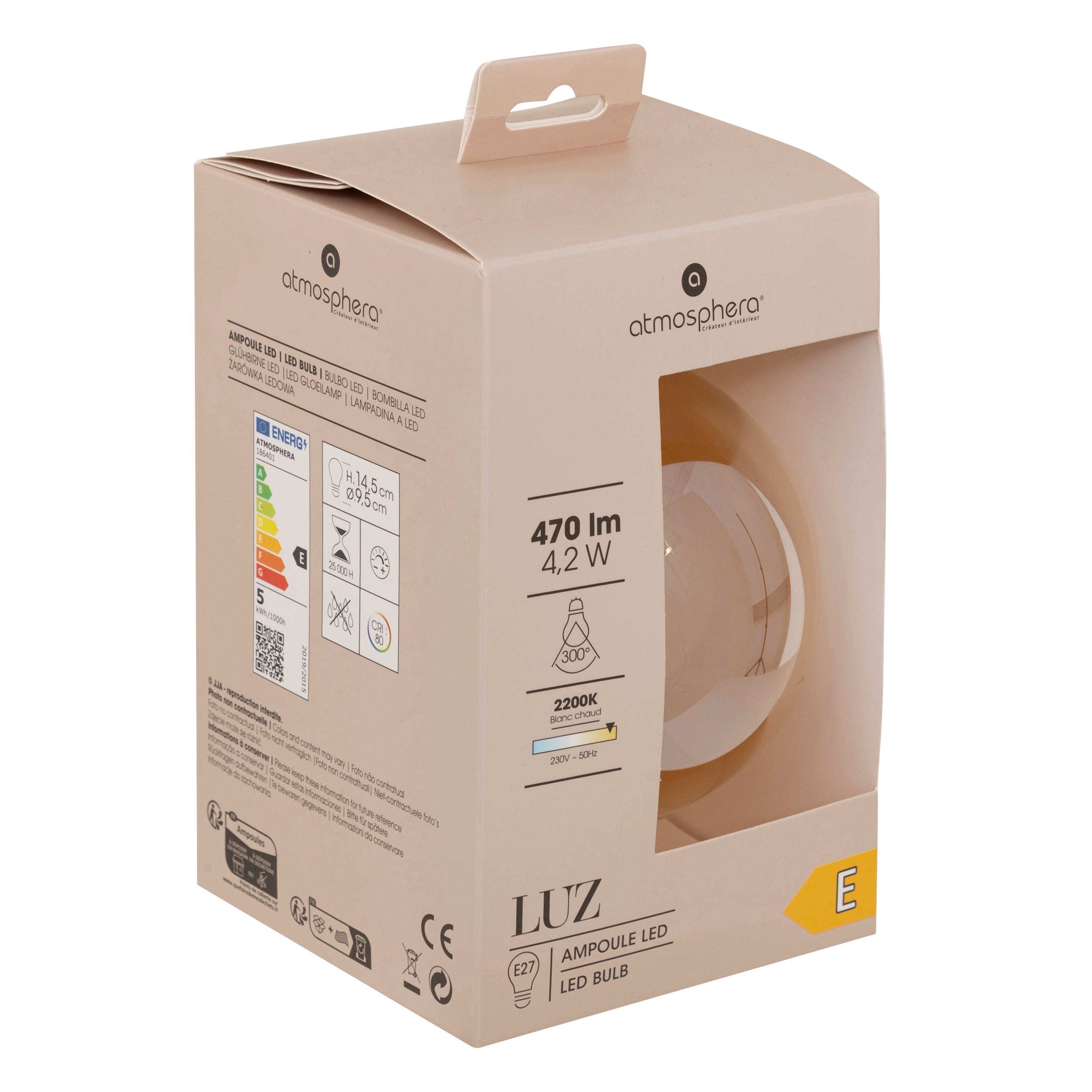 Corp de iluminat, bec LED dim amb g95 - Atmosphera