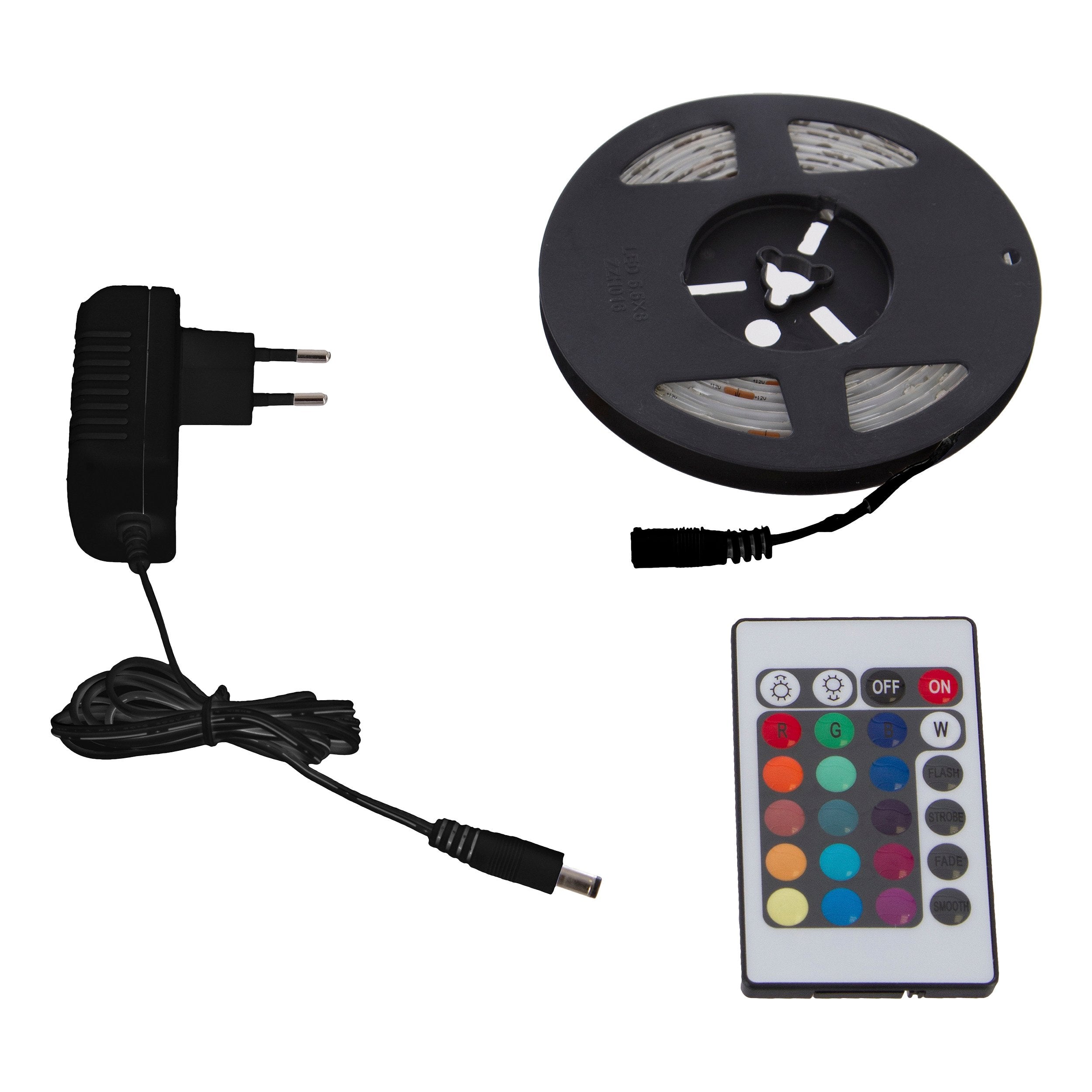 Banda LED cu alimentare la priza 10 m lungime lumina multicolora cu telecomanda Atmosphera