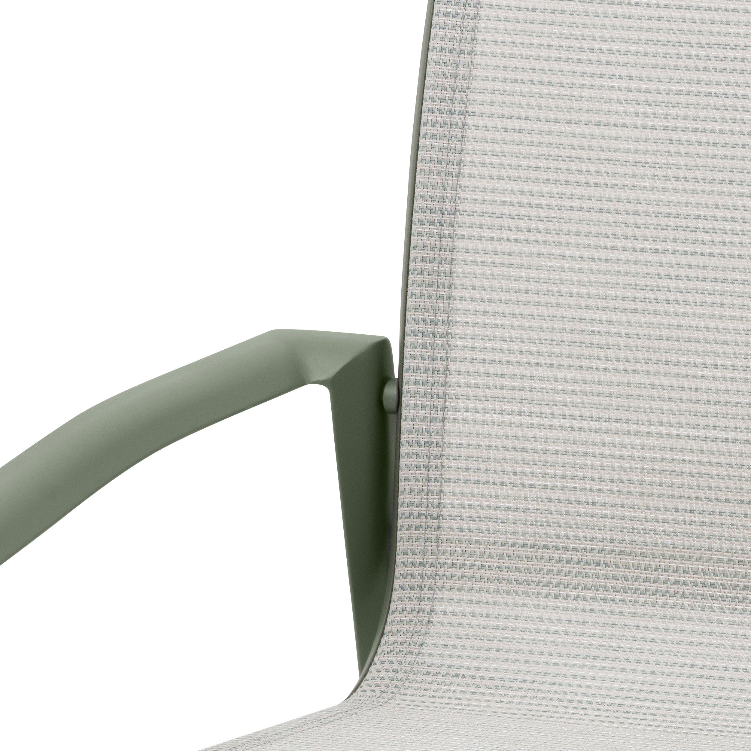 Scaun de gradina stivuibil Axant in verde masliniu si verde laur, aluminiu si textilena - Hesperide