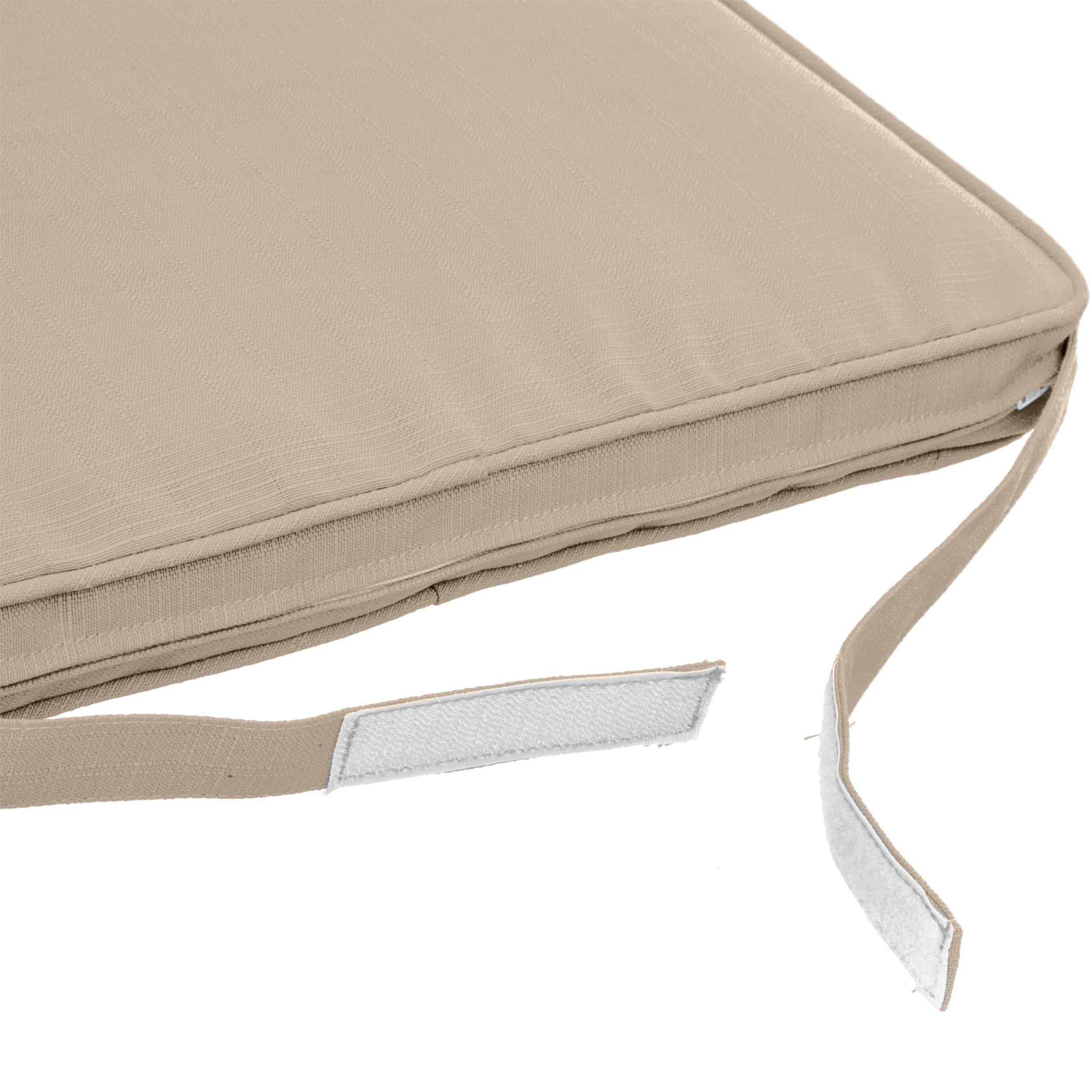Perna de scaun Korai, culoarea graului, 40x40x4cm, din poliester, cu sistem de inchidere cu velcro - Hesperide