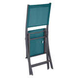 Set de 4 scaune de gradina pliabile Essentia, albastru si grafit - Hesperide