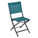 Set de 4 scaune de gradina pliabile Essentia, albastru si grafit - Hesperide