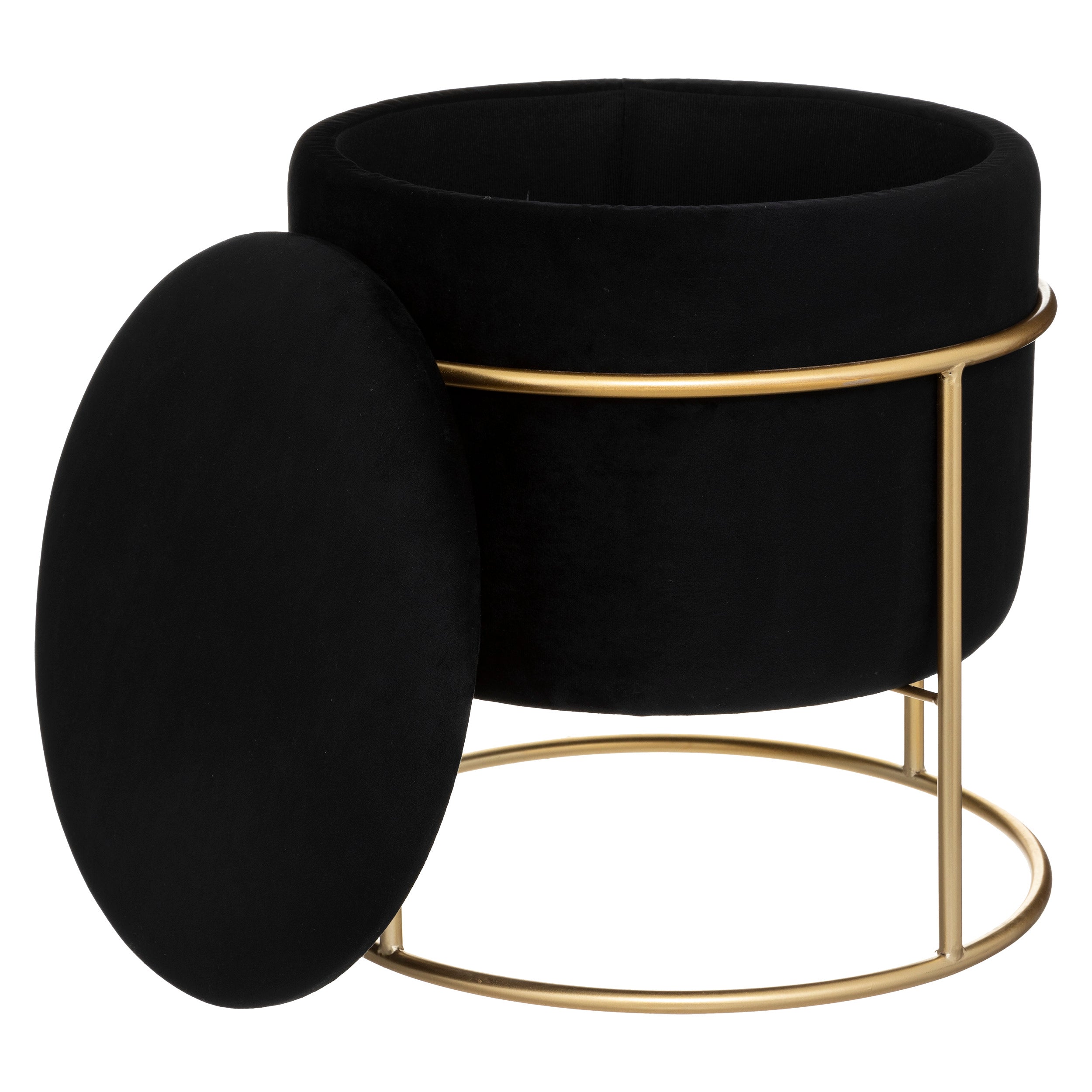 Mobilier interior, cufar taburet eliane neg - Atmosphera
