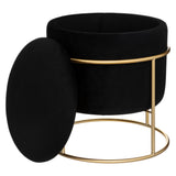 Mobilier interior, cufar taburet eliane neg - Atmosphera