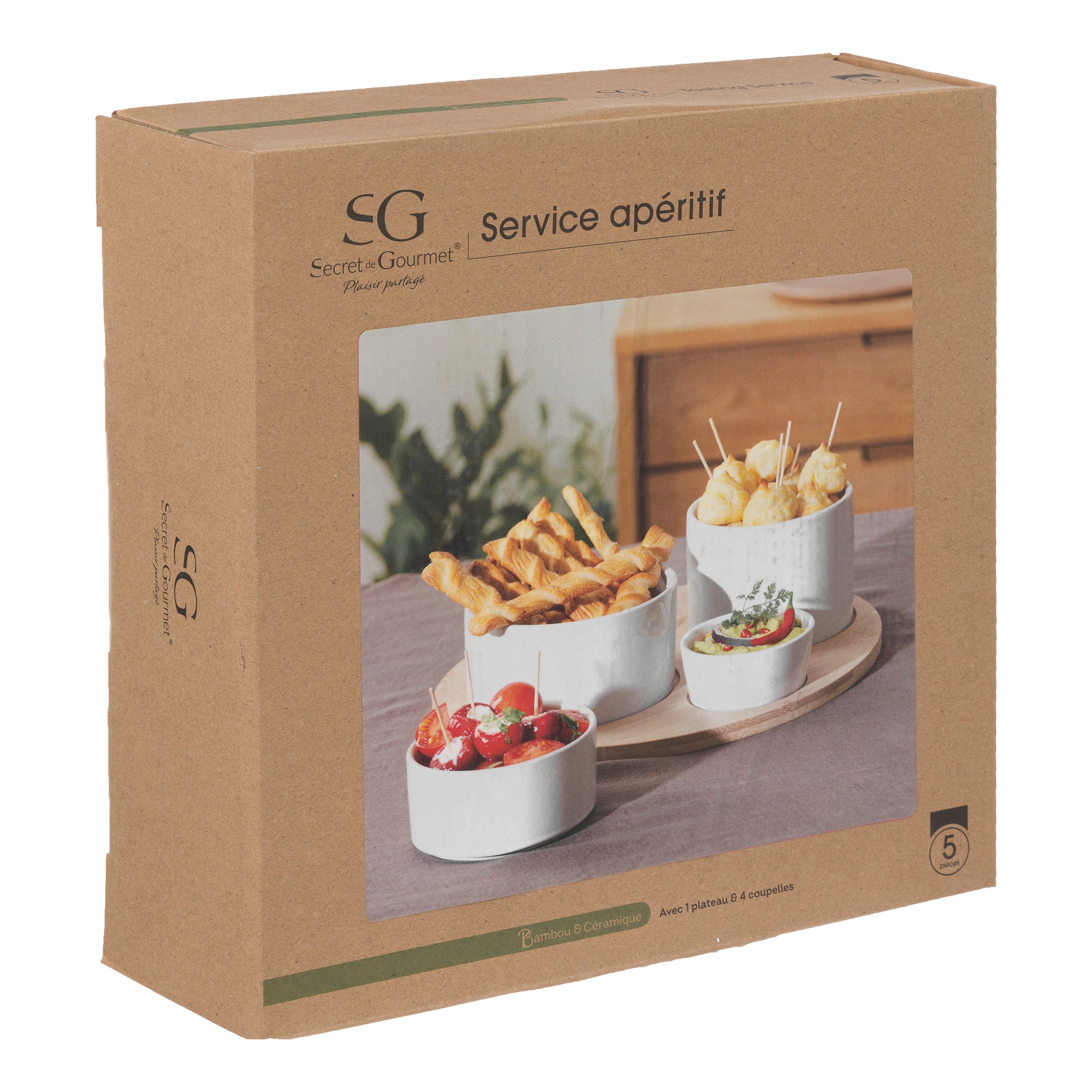 Set aperitiv bambus rio 5 piese - Secret de Gourmet
