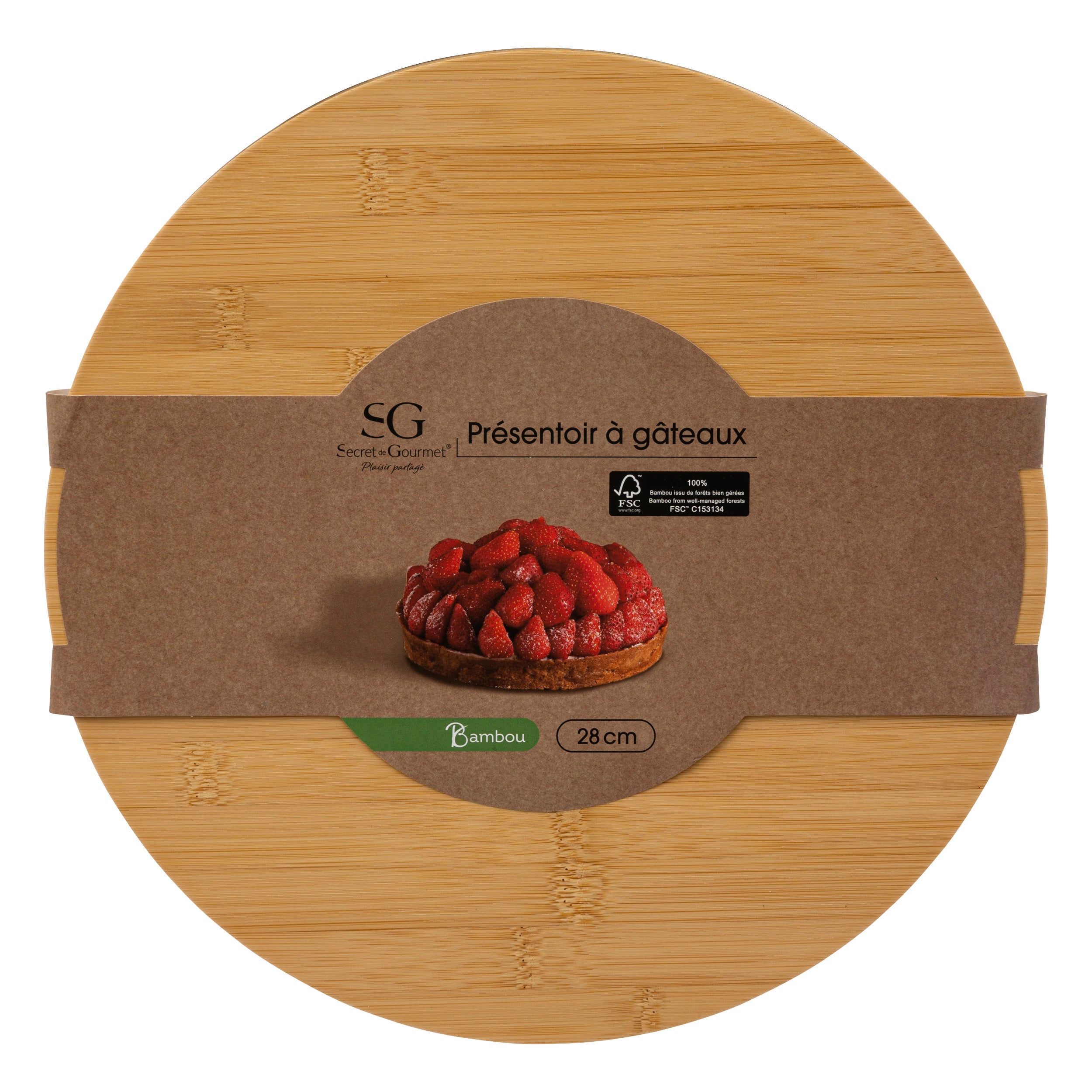 Suport tort bambus rio D28 cm - Secret de Gourmet