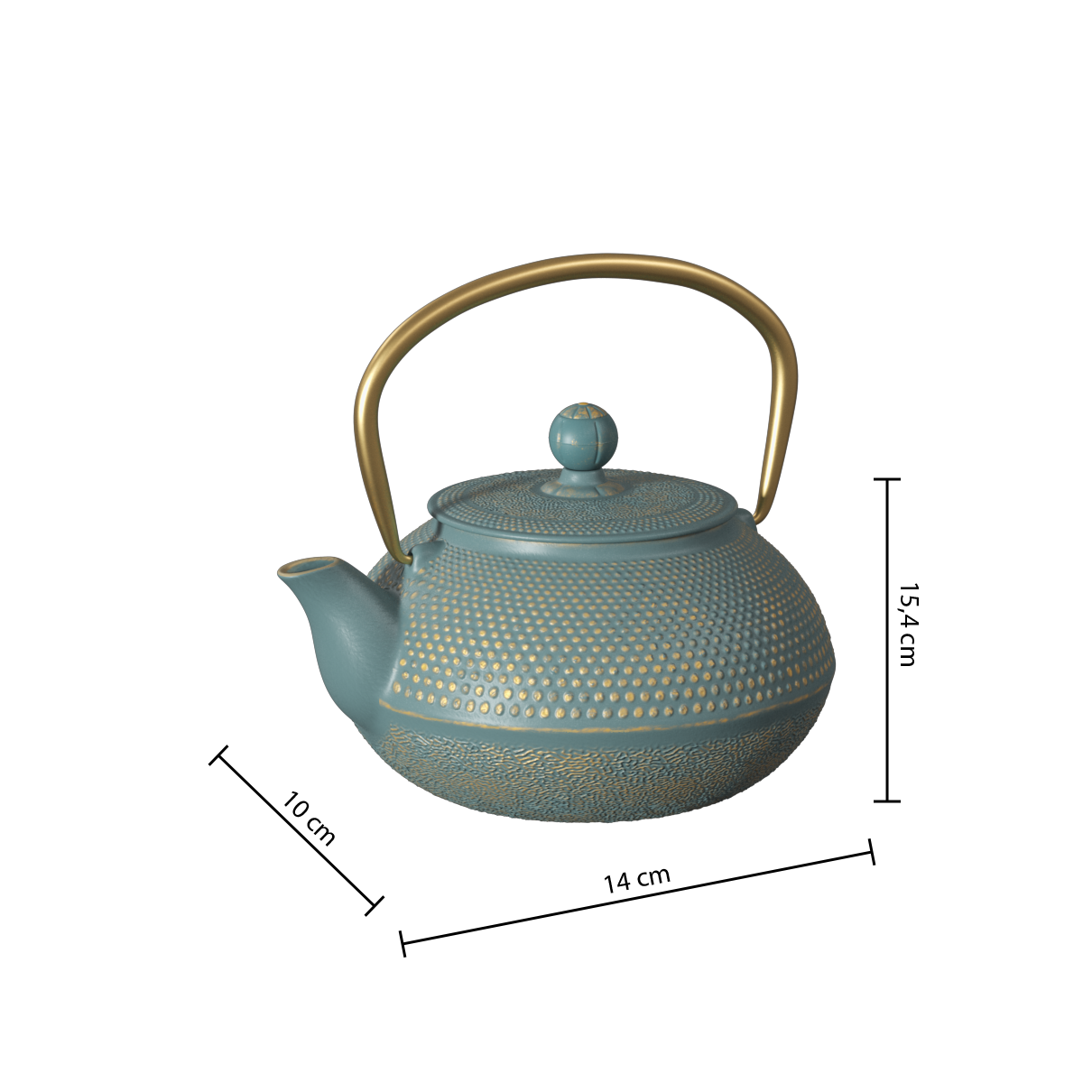 Tacam, jade ceainic fonta 80 cl - Secret de Gourmet