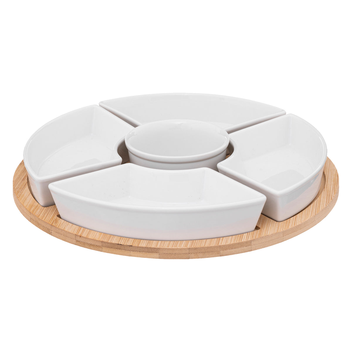 Set aperitiv rotund alb rio 6 piese - Secret de Gourmet
