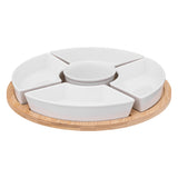 Set aperitiv rotund alb rio 6 piese - Secret de Gourmet