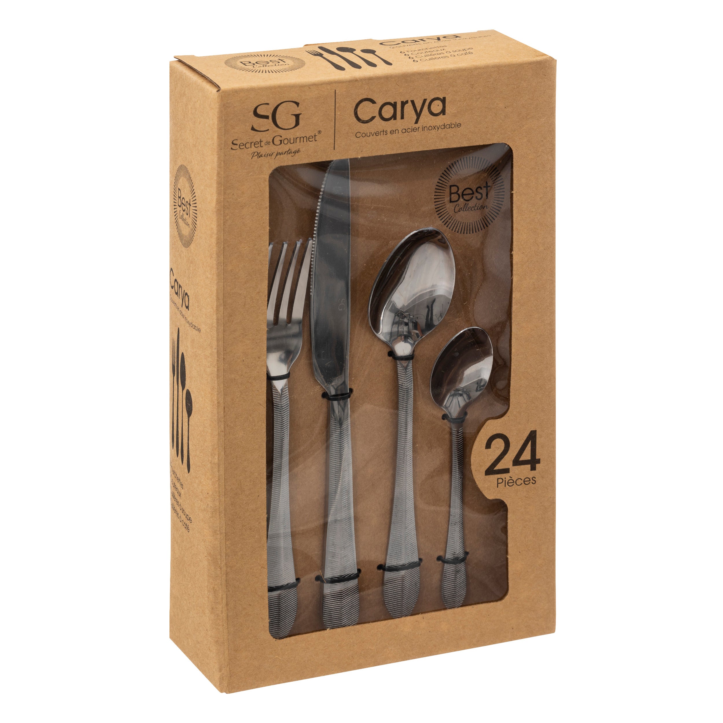 Set 24 piese tacamuri inox carya - Secret de Gourmet