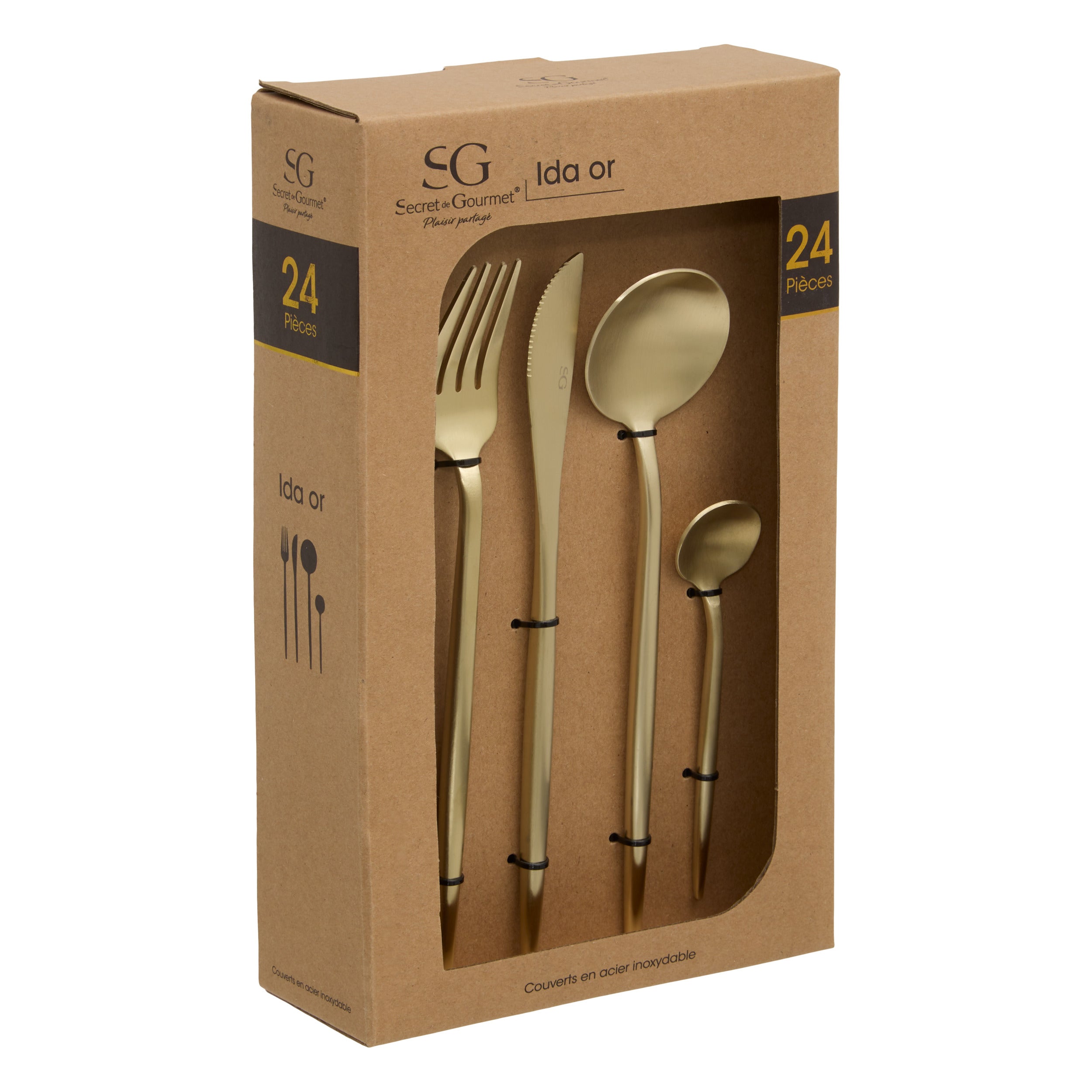 Set tacamuri 24 piese ida or - Secret de Gourmet